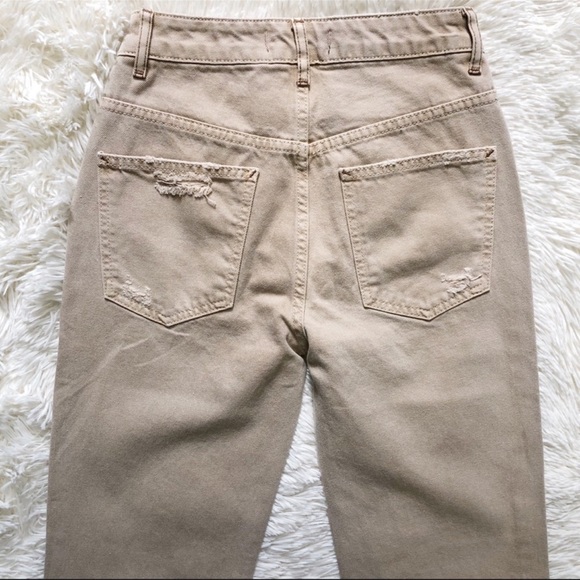 Free People Dakota Straight Leg Jeans Khaki Size 24 NWOT - Picture 7 of 12